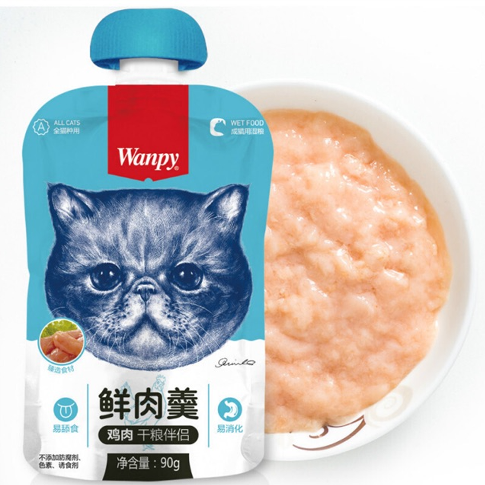 پودینگ گربه با طعم مرغ 90 گرمی ونپی (wanpy)